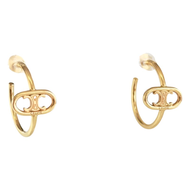CELINE Triomphe 凱旋門 圈圈 耳環-0