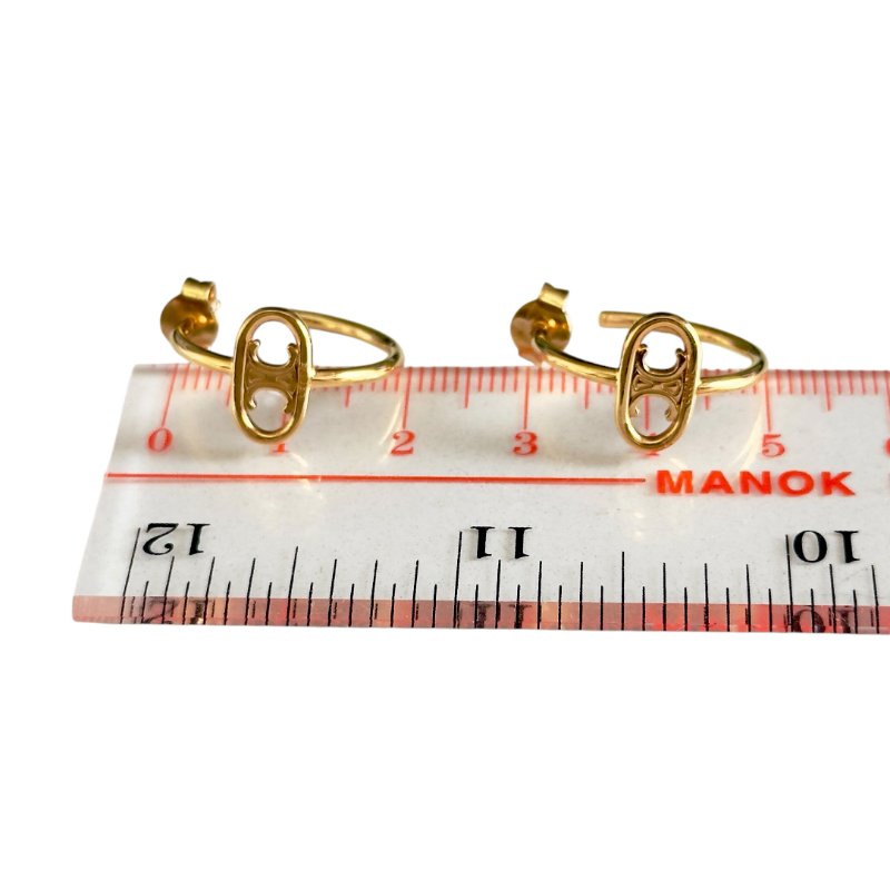 CELINE Triomphe 凱旋門 圈圈 耳環-10