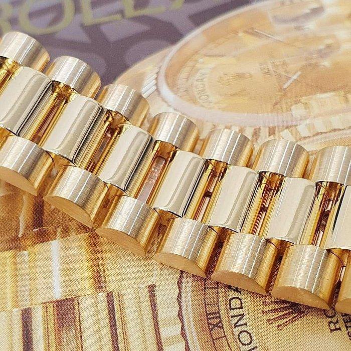 【大眾名錶】ROLEX 勞力士 18038 Day-Date 蠔式日誌 18K金 金十鑽紀念 方鑽面 B1100-6