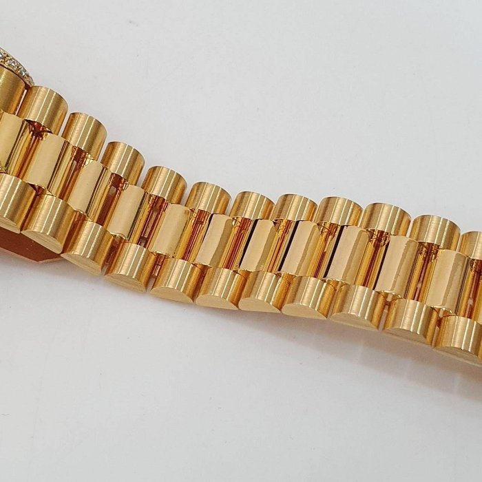 【大眾名錶】18038 後加滿天星紅寶鑽面 鑽圈鑽腳 18K金 錶徑36mm 自動上鍊 18K金材質 B1144-5