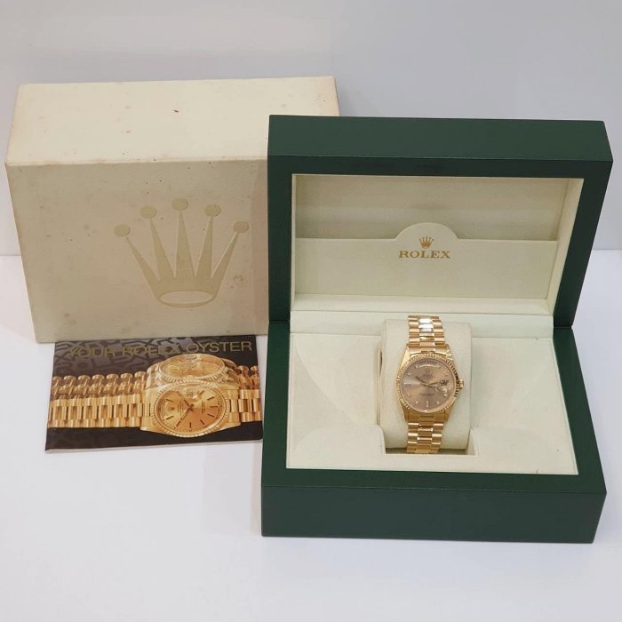 【大眾名錶】ROLEX 勞力士 18238 Day-Date 18K金 6.9T鑽面 錶徑36mm W字頭 自動上鍊 G213-9