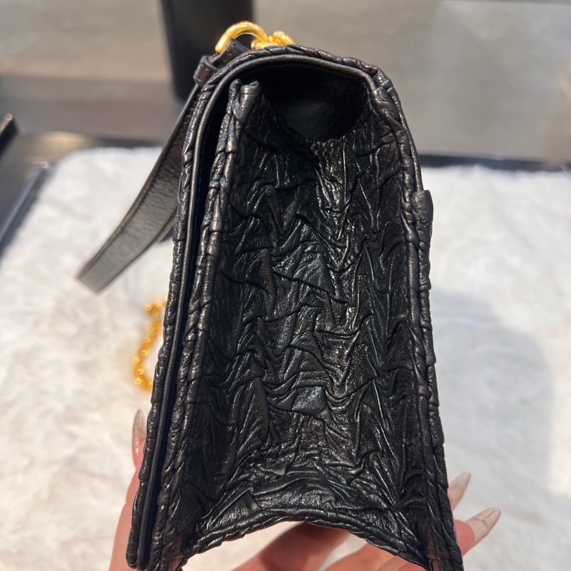 Dior迪奧蒙田褶皺款黑色牛皮-2