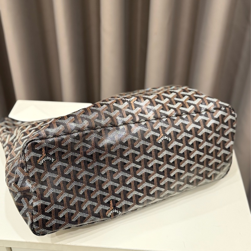 （極新甜價）Goyard hobo黑棕 老花肩背包-4