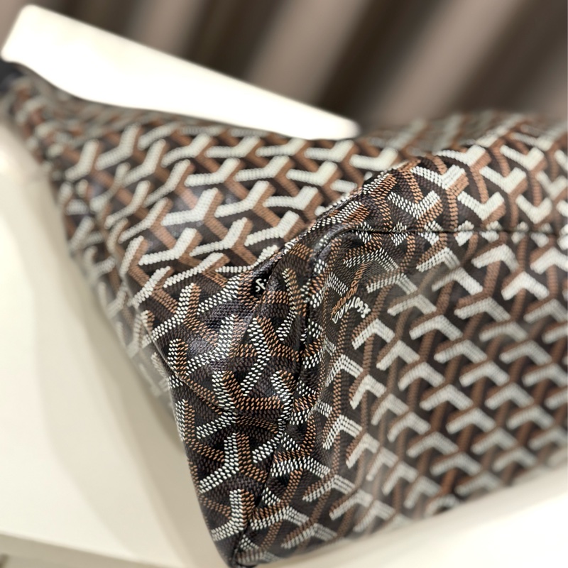 （極新甜價）Goyard hobo黑棕 老花肩背包-5