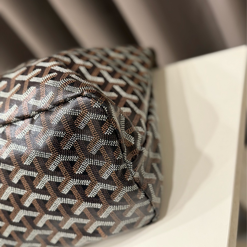 （極新甜價）Goyard hobo黑棕 老花肩背包-6