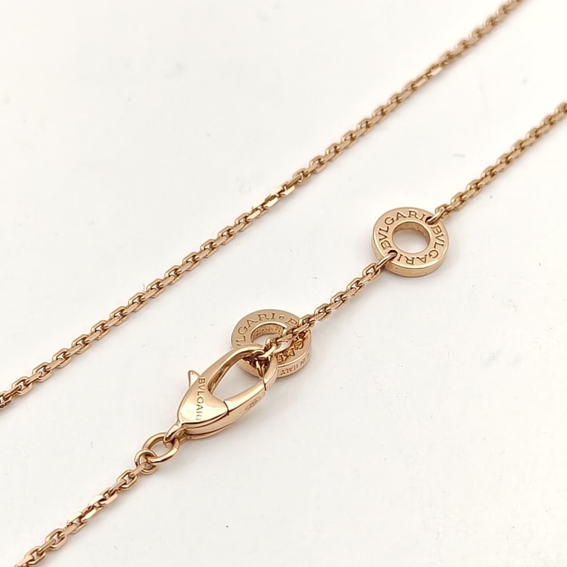 BVLGARI DIVASDREAM白母貝單鑽小扇子項鏈大號18K玫瑰金/鑽石/白貝母-3