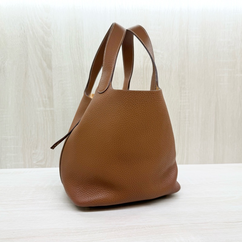 Hermes 🤎37棕金釦TC皮Picotin22/H060991CC-3