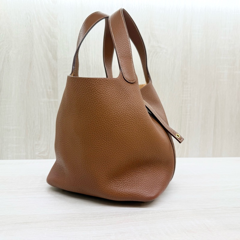 Hermes 🤎37棕金釦TC皮Picotin22/H060991CC-4