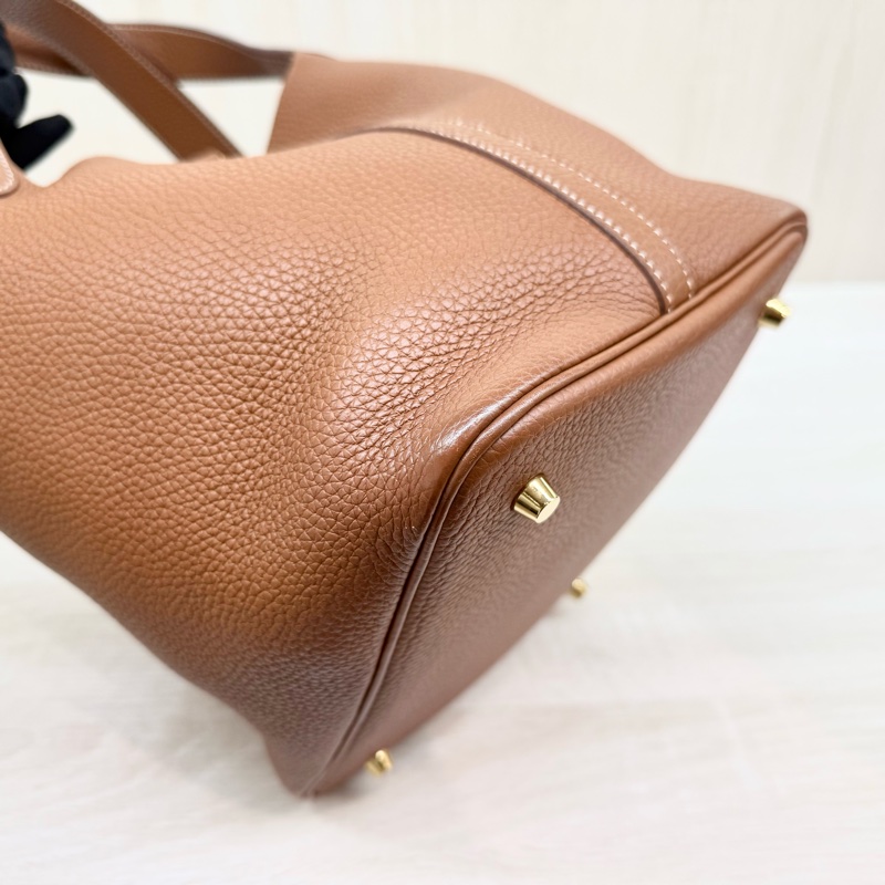 Hermes 🤎37棕金釦TC皮Picotin22/H060991CC-12