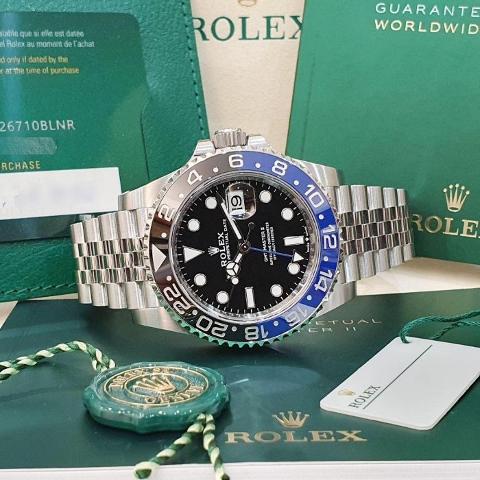 【大眾名錶】ROLEX勞力士 126710BLNR 熱門款蝙蝠俠 2025/09全配件 五銖帶 黑藍圈 大眾名錶G158-4