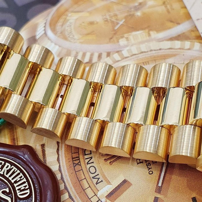 【大眾名錶】ROLEX勞力士 18238 Day-Date 18K金 金十鑽 6.9T鑽面 台灣AD 大眾名錶B1064-5