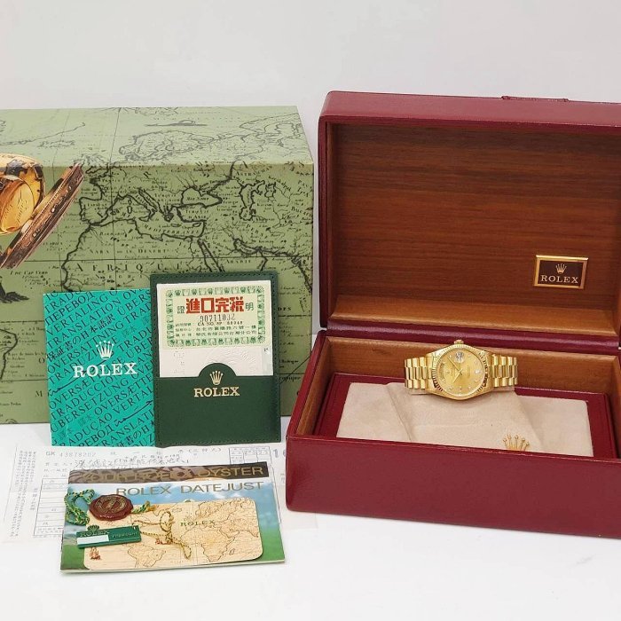 【大眾名錶】ROLEX勞力士 18238 Day-Date 18K金 金十鑽 6.9T鑽面 台灣AD 大眾名錶B1064-9
