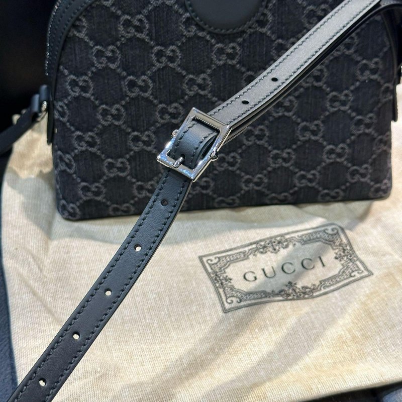 💎Han's house精品服飾💎GUCCI 古馳 GG Ophidia 雙G 牛仔布 肩背包 半月包 貝殼包 499621 現貨 原價63300-5
