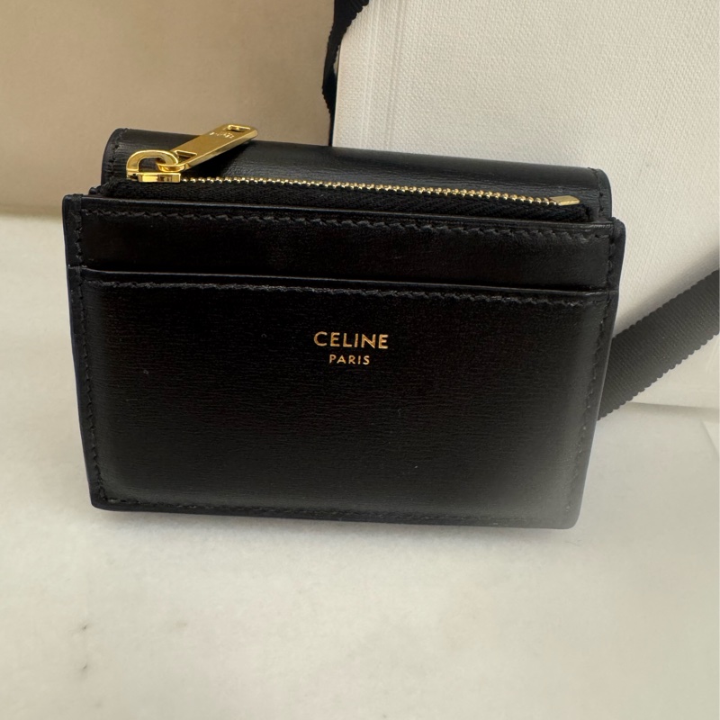 Celine 大全配 二合一短夾 TRIOMPHE配零錢袋短款錢包-1