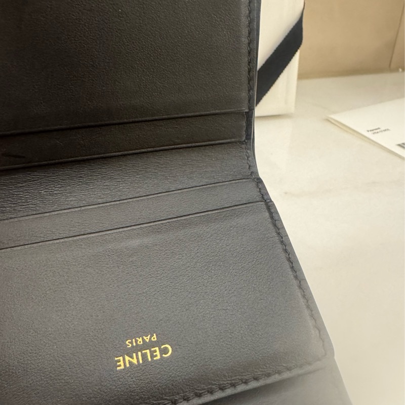 Celine 大全配 二合一短夾 TRIOMPHE配零錢袋短款錢包-3