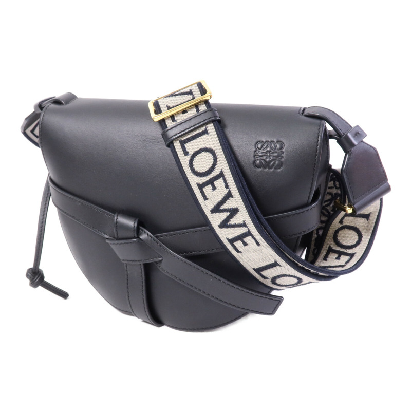 LOEWE 牛皮皮革Small Gate Bag金扣肩背袋-2