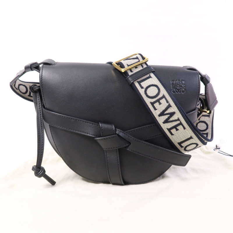 LOEWE 牛皮皮革Small Gate Bag金扣肩背袋-9