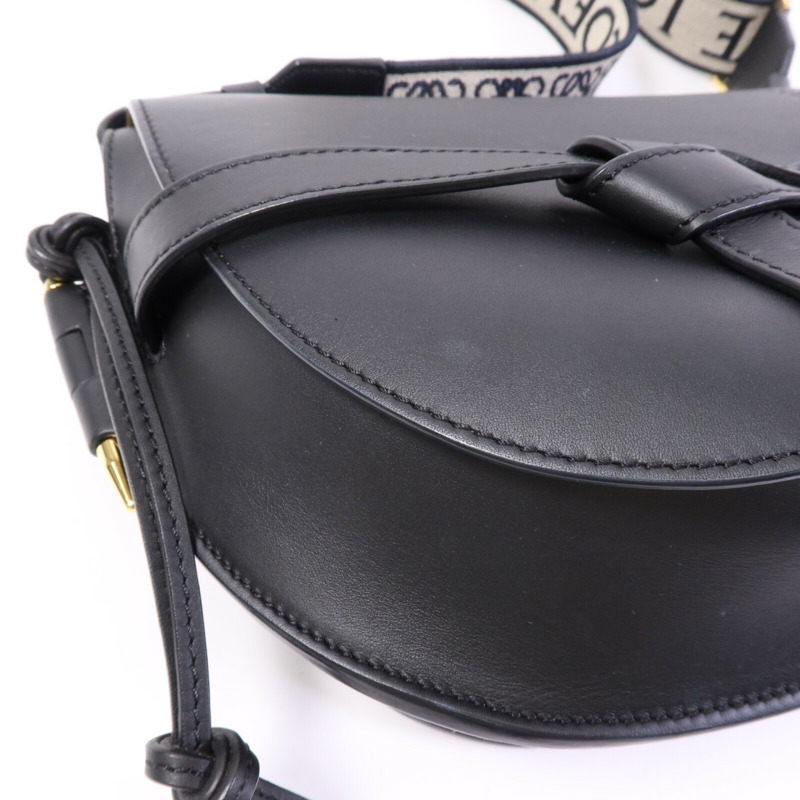 LOEWE 牛皮皮革Small Gate Bag金扣肩背袋-11