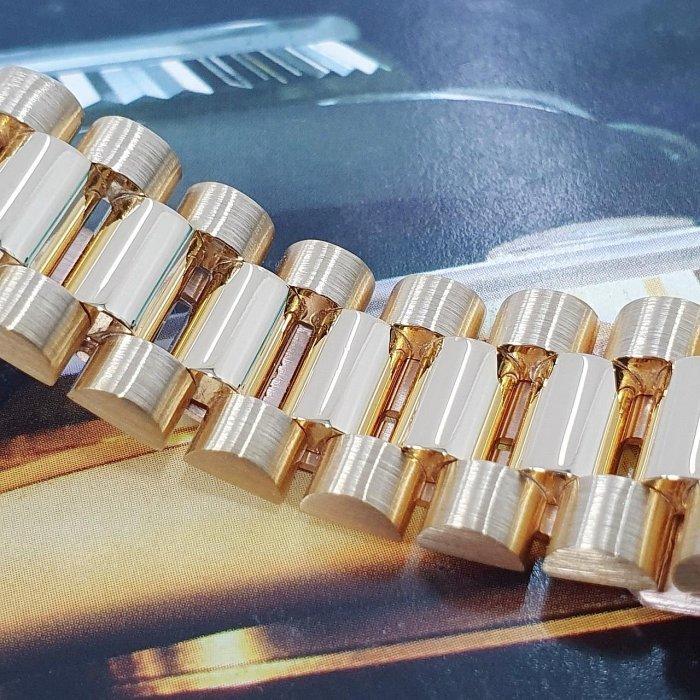 【大眾名錶】ROLEX 勞力士 18238 Day-Date 蠔式18K金 紅蟳錶 市場少見 小紅寶多層鑽面盤 B1092-5