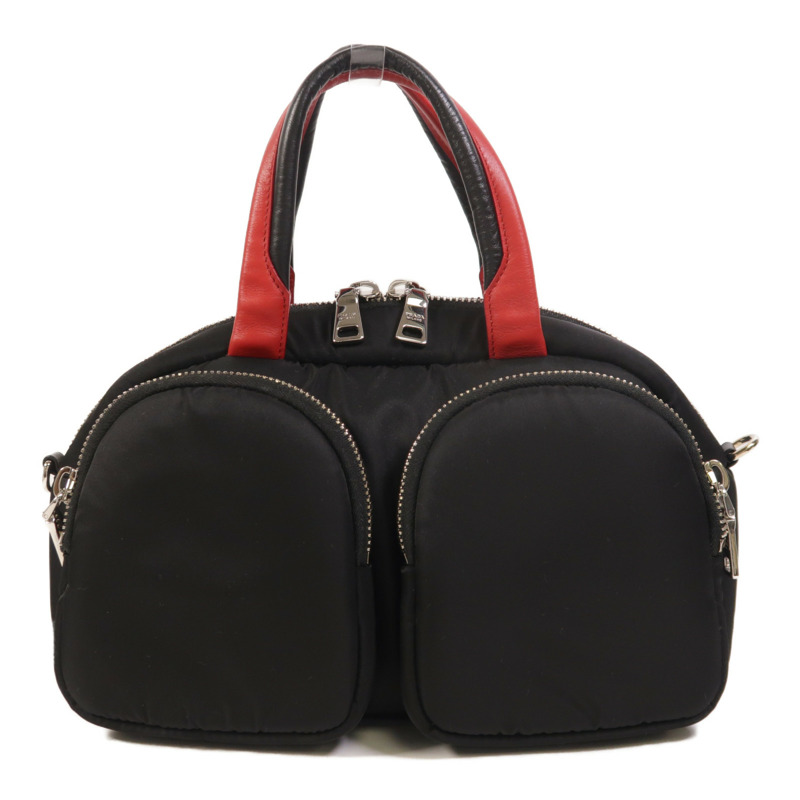 PRADA 尼龍2 Way Shoulder銀扣手挽肩背兩用袋-1