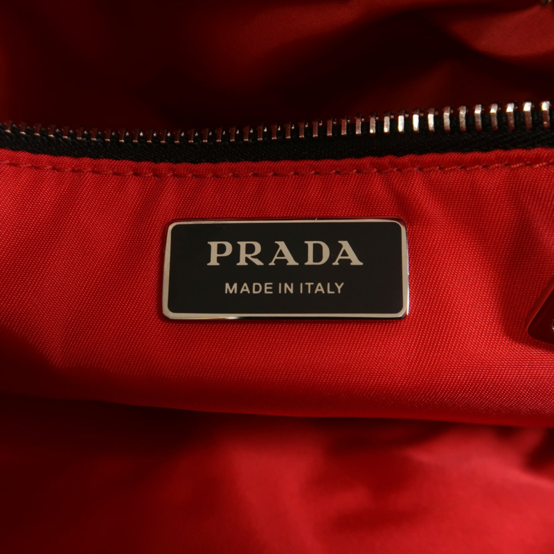 PRADA 尼龍2 Way Shoulder銀扣手挽肩背兩用袋-5