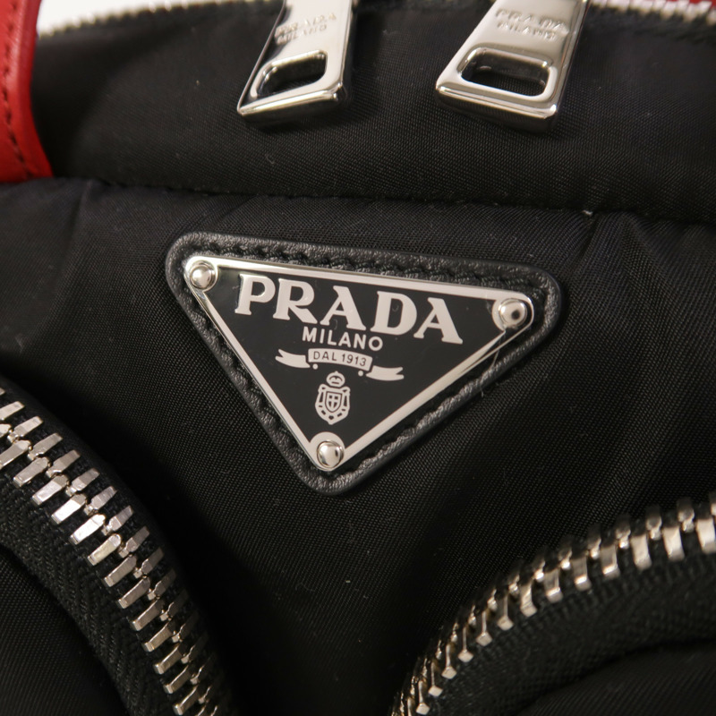 PRADA 尼龍2 Way Shoulder銀扣手挽肩背兩用袋-10