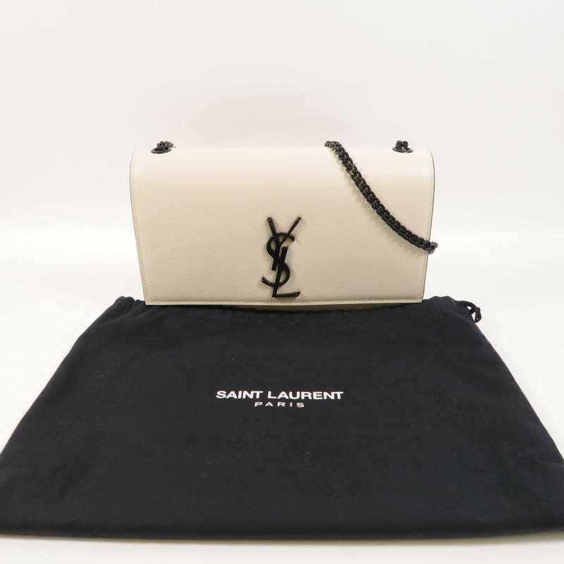 SAINT LAURENT 牛皮皮革Kate Medium鏈帶肩背袋-9