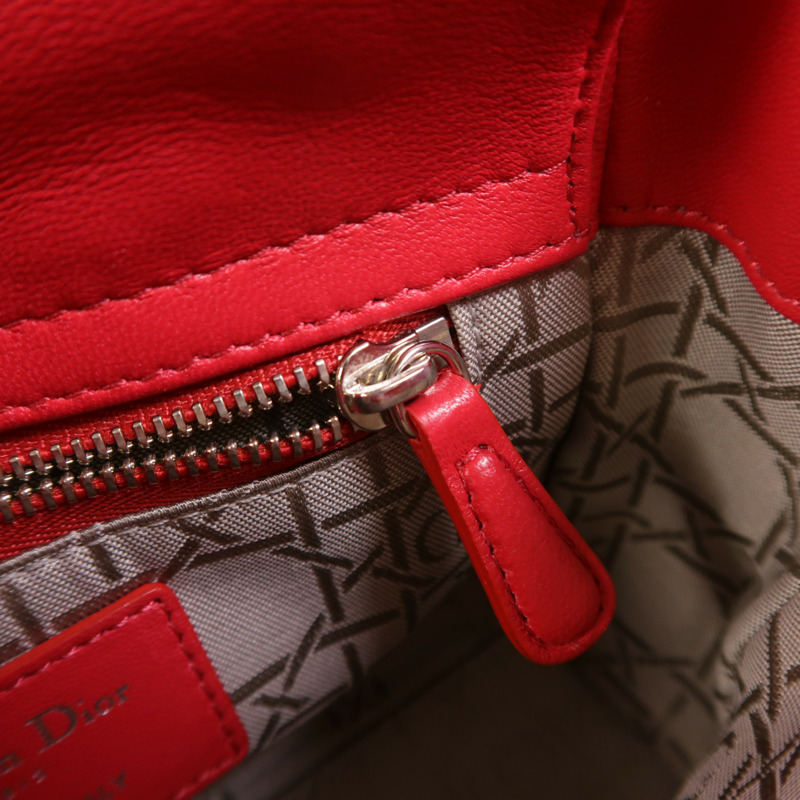 Dior 羊皮皮革Lady Dior Mini銀扣手挽肩背兩用袋-15