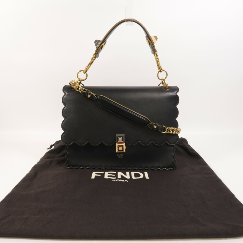 FENDI 牛皮皮革Kan I手挽肩背兩用袋-9