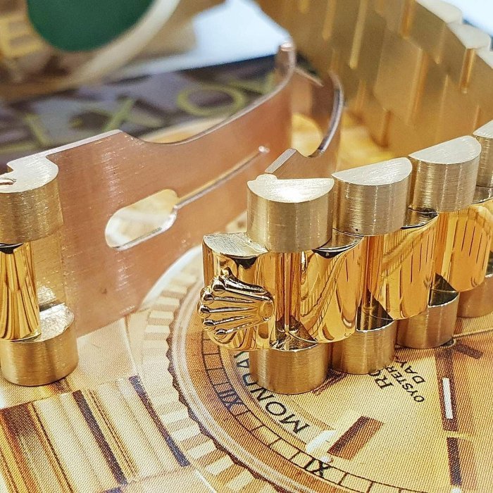 【大眾名錶】ROLEX勞力士 18238 Day-Date 18K金 6.9T鑽面 全配件 錶帶原況 大眾名錶B1063-7