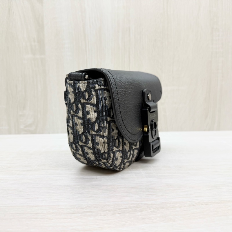 DIOR🩵藍緹花迷你翻蓋郵差包 2ADCA435YKS_H03E-4