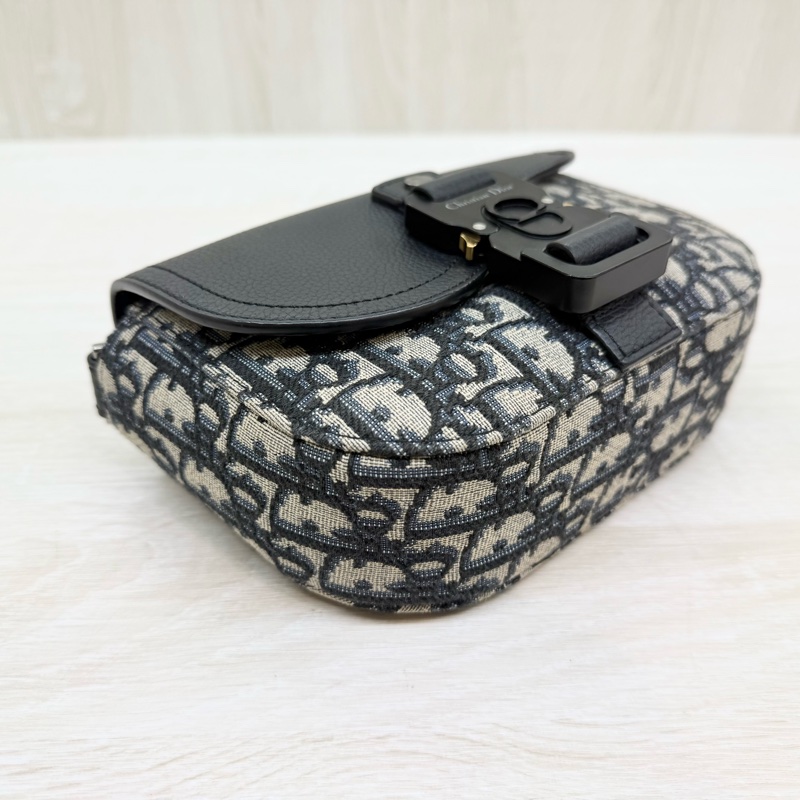 DIOR🩵藍緹花迷你翻蓋郵差包 2ADCA435YKS_H03E-9