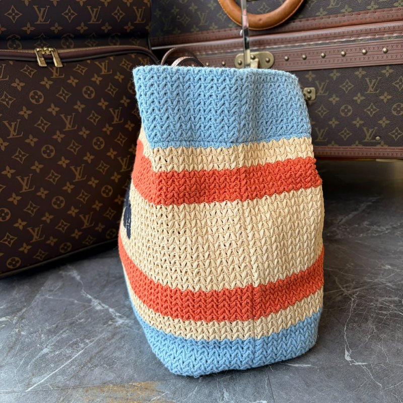 MIU MIU 草編拚色購物包-2