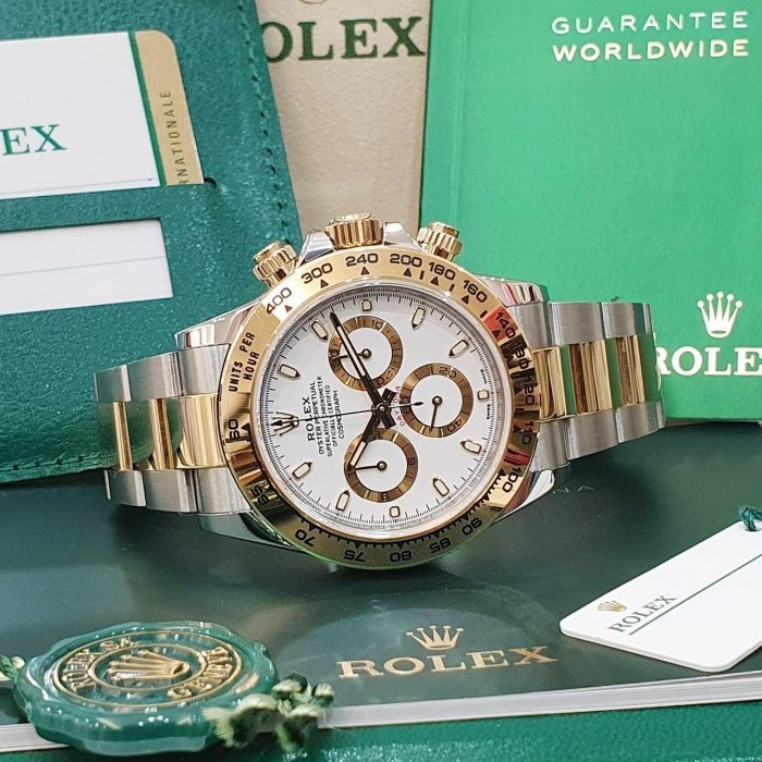 【大眾名錶】ROLEX 勞力士 116503 Daytona 2019/09熱門款 半金迪通拿 白色面盤 錶徑40mm 自動上鍊 G200-2