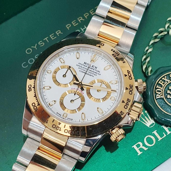【大眾名錶】ROLEX 勞力士 116503 Daytona 2019/09熱門款 半金迪通拿 白色面盤 錶徑40mm 自動上鍊 G200-8