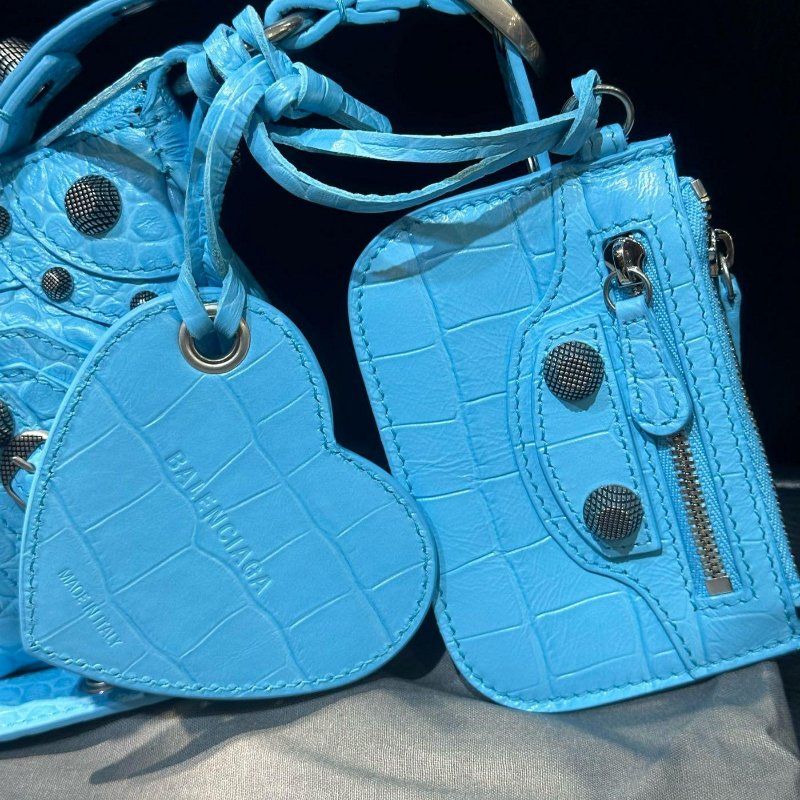 💎Han's house精品服飾💎BALENCIAGA 巴黎世家 小羊皮 鱷魚壓紋 671309 CAGOLE 三合一 肩背包 單肩包 原價83000-2