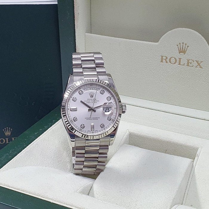 【大眾名錶】ROLEX 勞力士 118239 Day-Date 蠔式日誌 新包台 6.9T鑽石面盤 G165-1