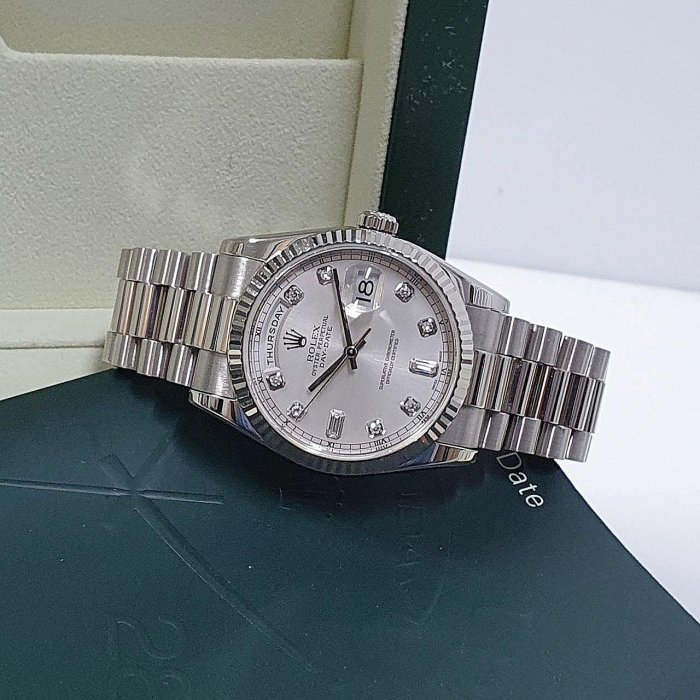 【大眾名錶】ROLEX 勞力士 118239 Day-Date 蠔式日誌 新包台 6.9T鑽石面盤 G165-4