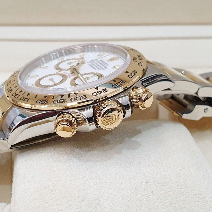 【大眾名錶】ROLEX 勞力士 116503 Daytona 2022/12綠卡 半金迪通拿 白色面盤 錶扣原廠膠膜 B1212-7