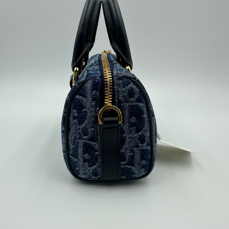 迪奧/Dior Dior Groove 16 丹寧 Denim老花迷你手袋 藍色-2