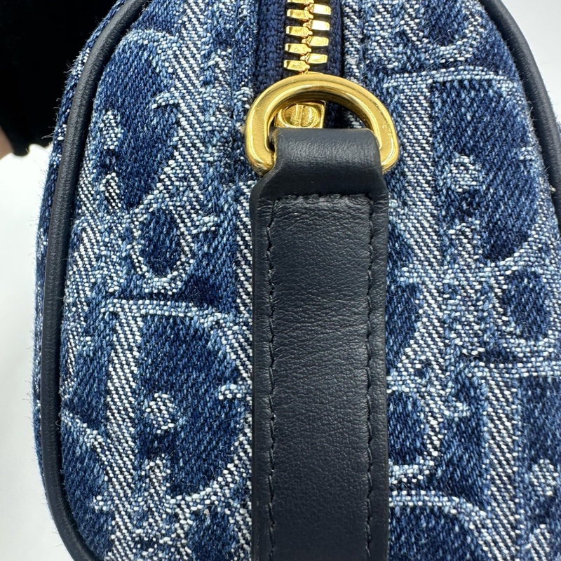 迪奧/Dior Dior Groove 16 丹寧 Denim老花迷你手袋 藍色-4