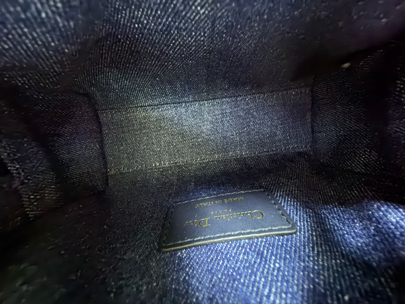迪奧/Dior Dior Groove 16 丹寧 Denim老花迷你手袋 藍色-7