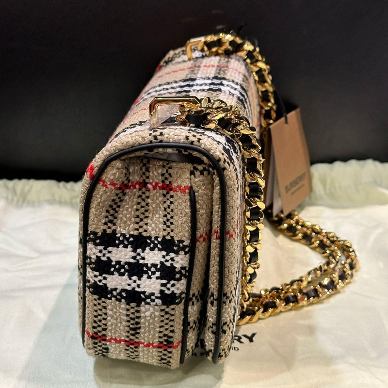 💎Han's house精品服飾💎Burberry Lola 格紋 肩背 包 小號 義大利製 現貨 原價79000-4