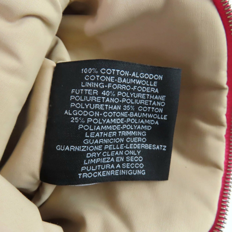 愛馬仕 Bolide 迷你手拿包，100% 棉，H 標誌刺繡，皮革飾邊，化妝粉，法國製造，女士。-8