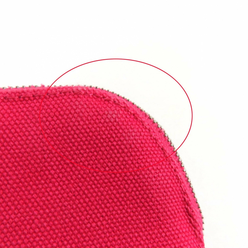 愛馬仕 Bolide 迷你手拿包，100% 棉，H 標誌刺繡，皮革飾邊，化妝粉，法國製造，女士。-9