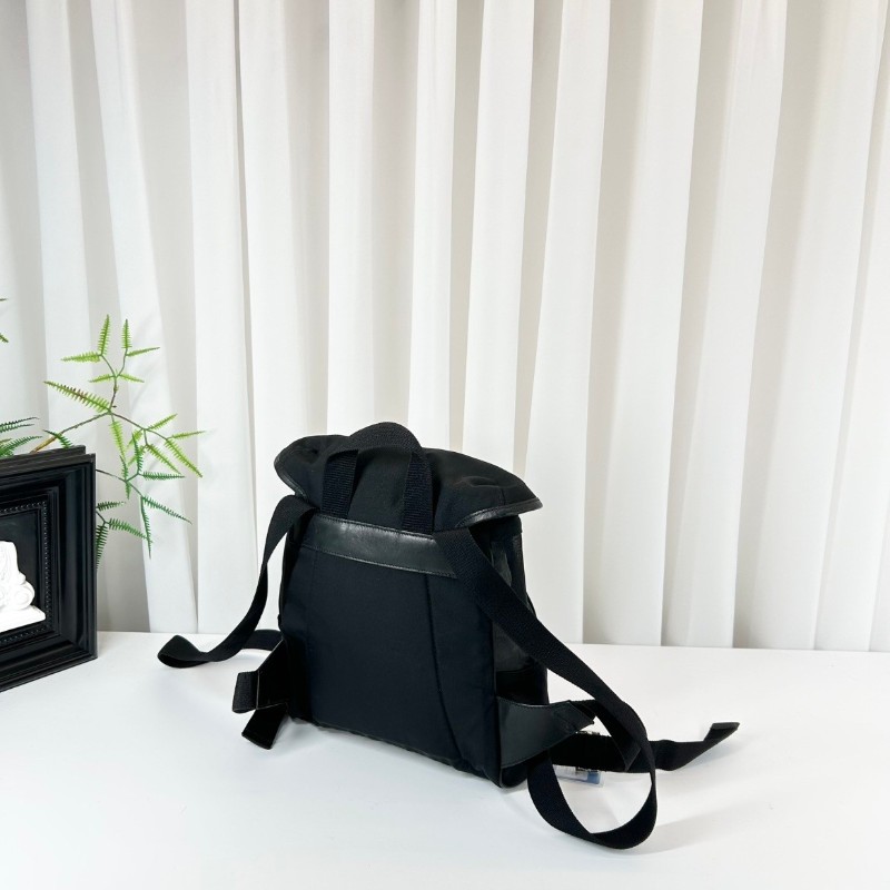 古馳/Gucci 黑色帆布拼網格雙肩包 輕便透氣 經典百搭 實用性強-4