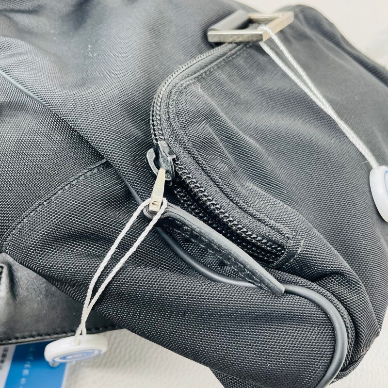 古馳/Gucci 黑色帆布拼網格雙肩包 輕便透氣 經典百搭 實用性強-12