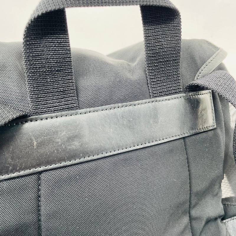 古馳/Gucci 黑色帆布拼網格雙肩包 輕便透氣 經典百搭 實用性強-16