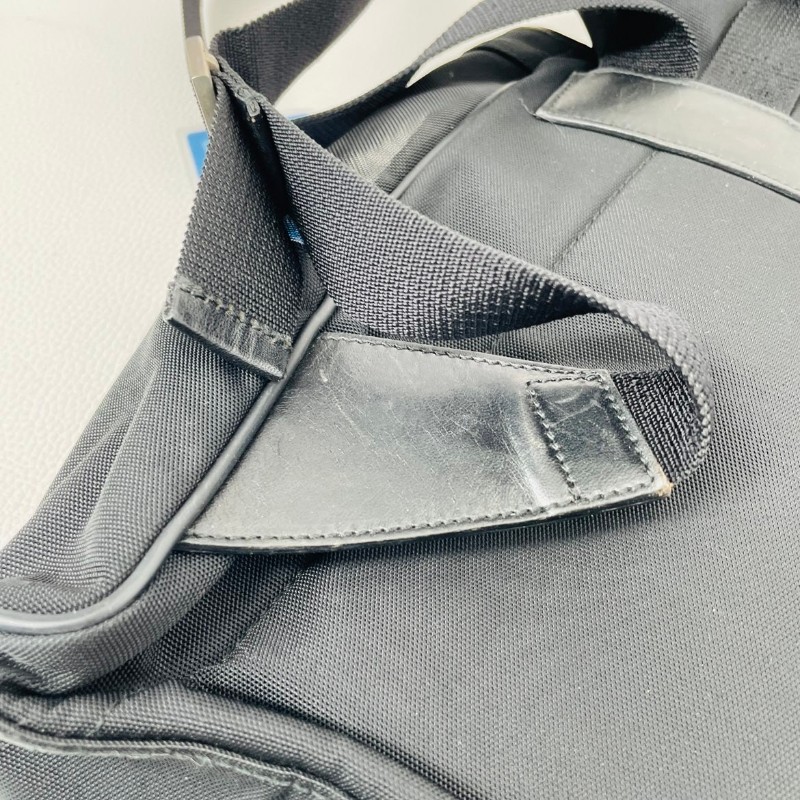 古馳/Gucci 黑色帆布拼網格雙肩包 輕便透氣 經典百搭 實用性強-17