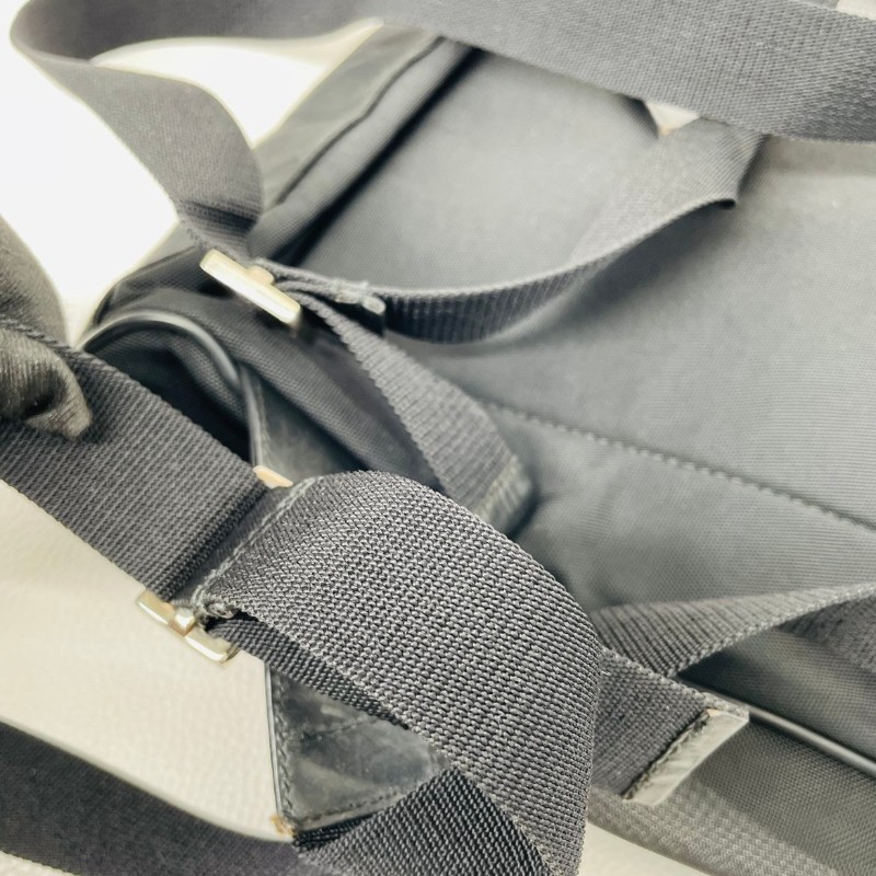 古馳/Gucci 黑色帆布拼網格雙肩包 輕便透氣 經典百搭 實用性強-20